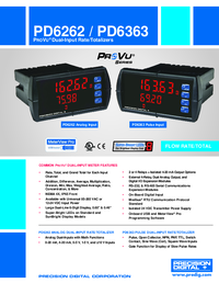 Thumbnail of document Data Sheet - PD6262 ProVu Dual Analog Input Flow Rate/Totalizer